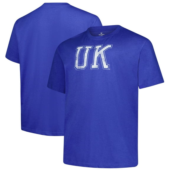 Men's-Fanatics  Royal Kentucky Wildcats Big & Tall Distressed Vintage Logo T-Shirt