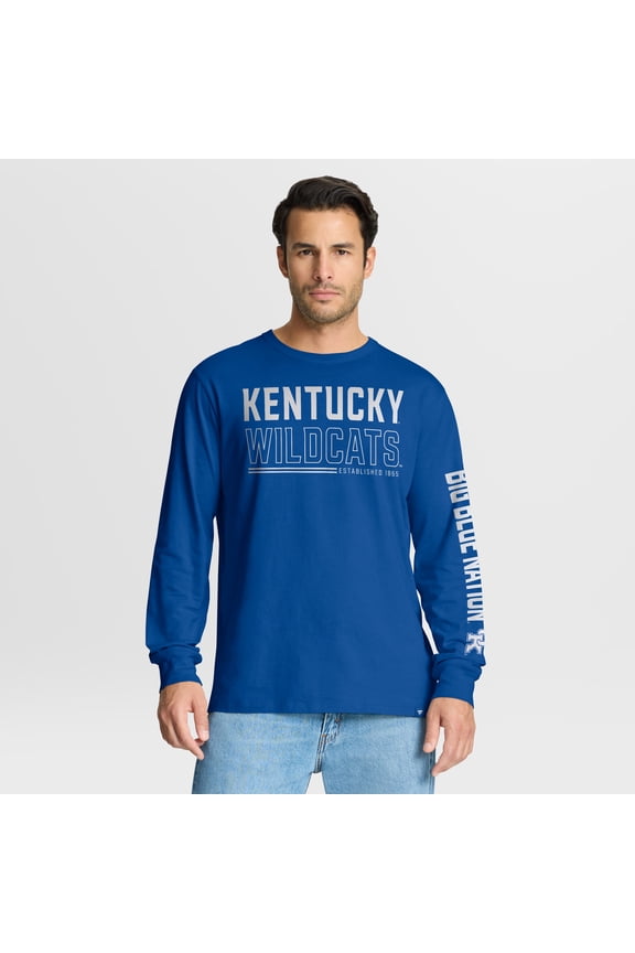 Men's Fanatics Royal Kentucky Wildcats Quad Fuel The Fire Long Sleeve T-Shirt