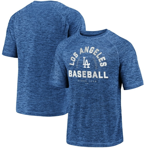 Men's Fanatics Royal Los Angeles Dodgers Line Up Primary Threat Striated T-Shirt