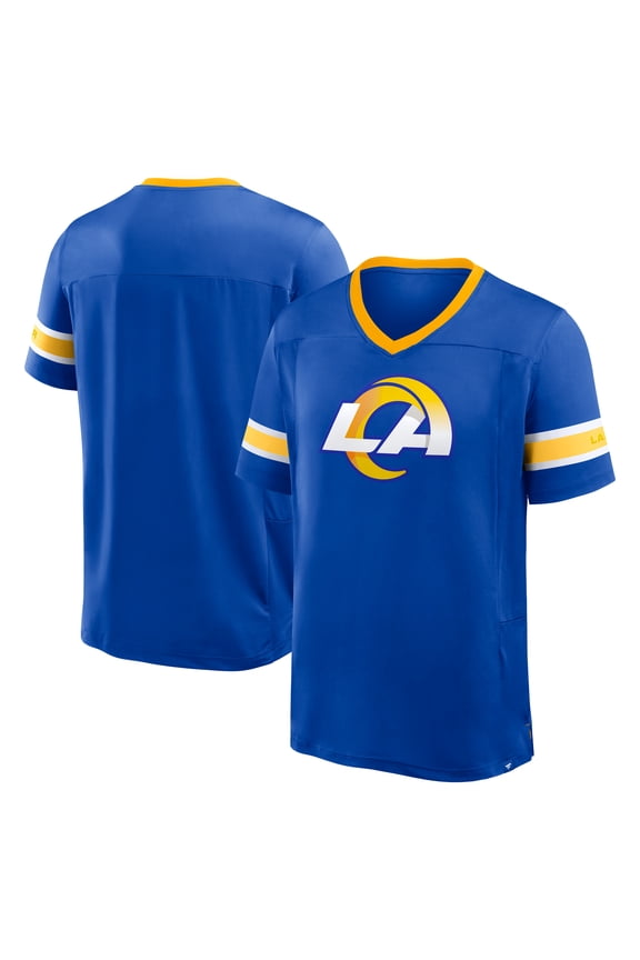Men's Fanatics Royal Los Angeles Rams Hometown Premium Hashmark V-Neck T-Shirt