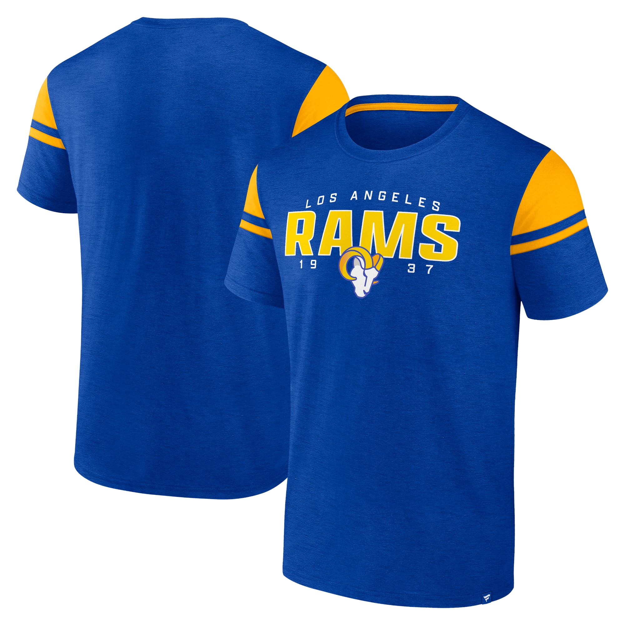 Men's Fanatics Royal Los Angeles Rams Old School Play Slub T-Shirt ...