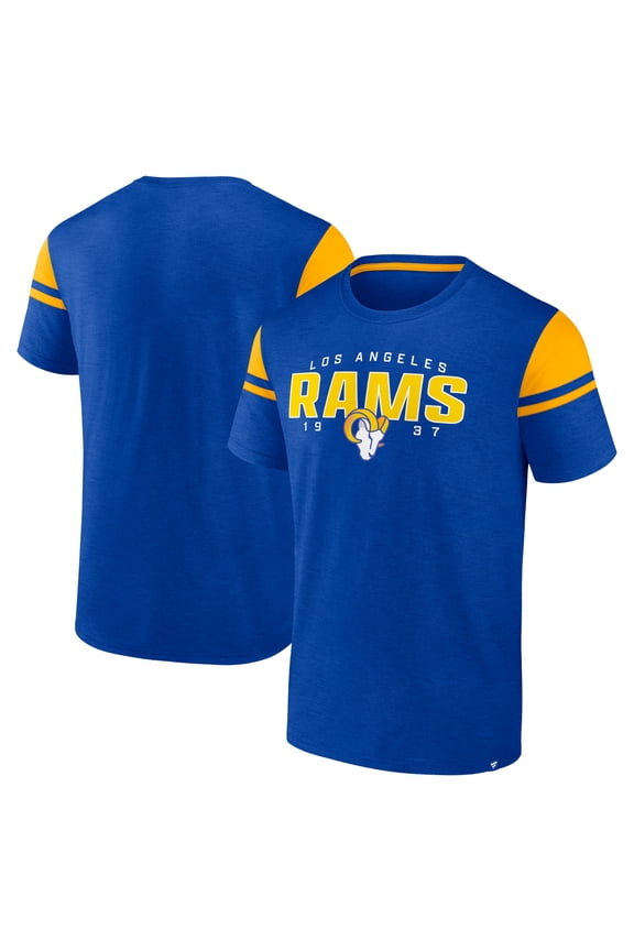 Men's Fanatics Royal Los Angeles Rams Old School Play Slub T-Shirt