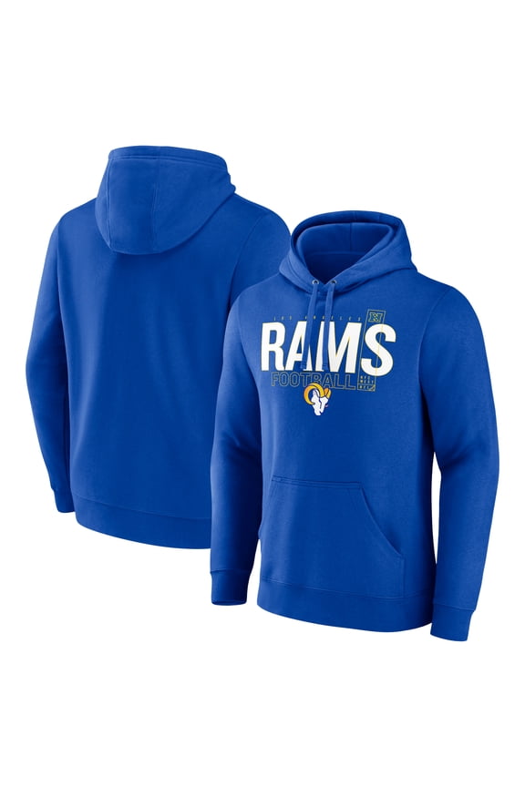 Men's Fanatics Royal Los Angeles Rams Pylon Outline Pullover Hoodie