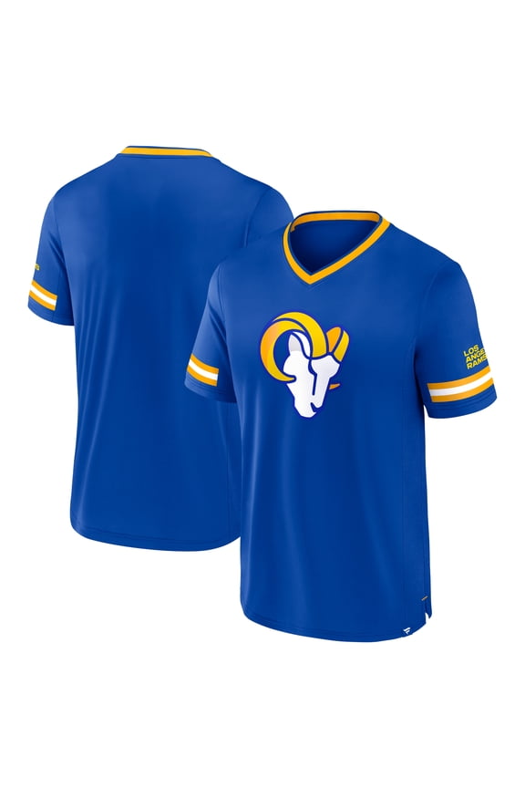 Men's Fanatics Royal Los Angeles Rams Stripe Stacking T-Shirt