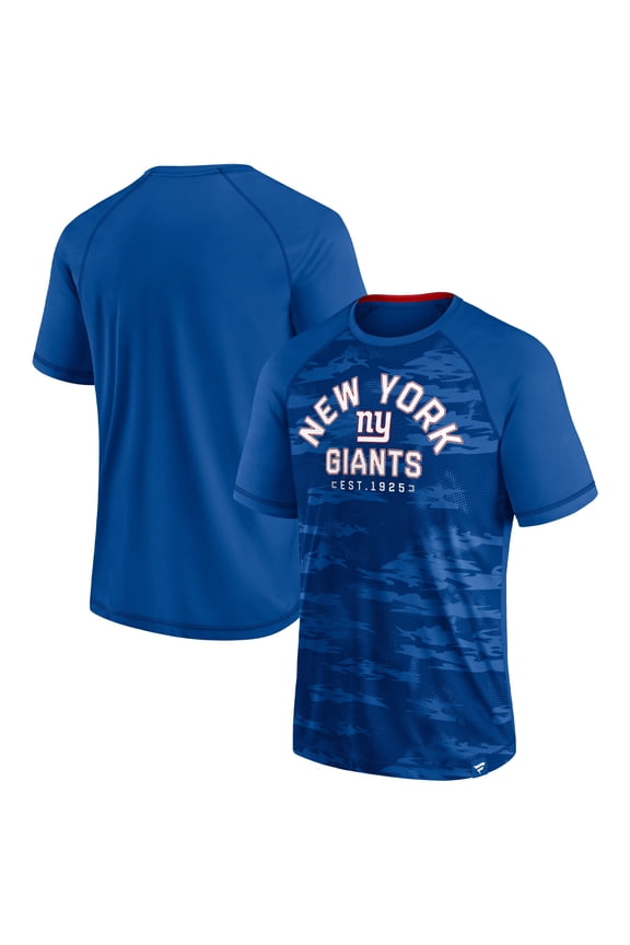 Men's Fanatics Royal New York Giants Hail Mary Raglan T-Shirt