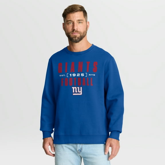 Men's Fanatics Royal New York Giants Powerful Throw Legacy Pullover Sweatshirt