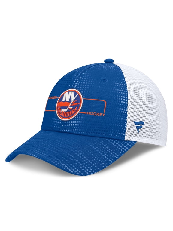 Men's Fanatics Royal New York Islanders Authentic Pro Rink Boxed Logo Trucker Hat