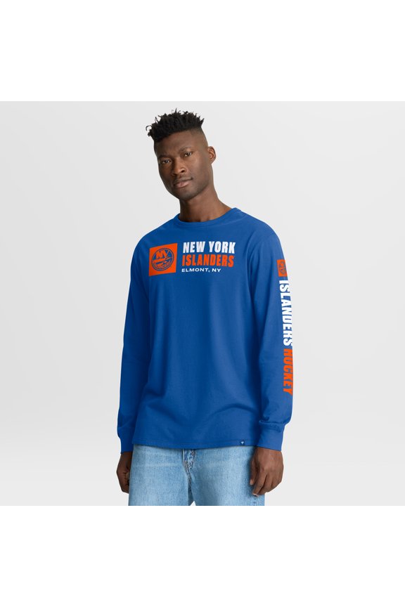 Men's Fanatics Royal New York Islanders Goal Crease Legacy Long Sleeve T-Shirt