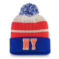thumbnail image 1 of Men's Fanatics Royal New York Islanders True Classics Cuffed Knit Hat with Pom, 1 of 2
