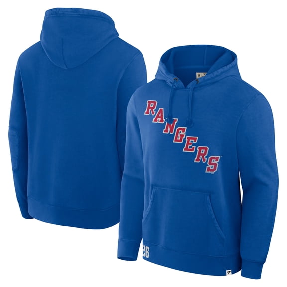 Men's Fanatics Blue New York Rangers Decades Collection Tradition Hoodie