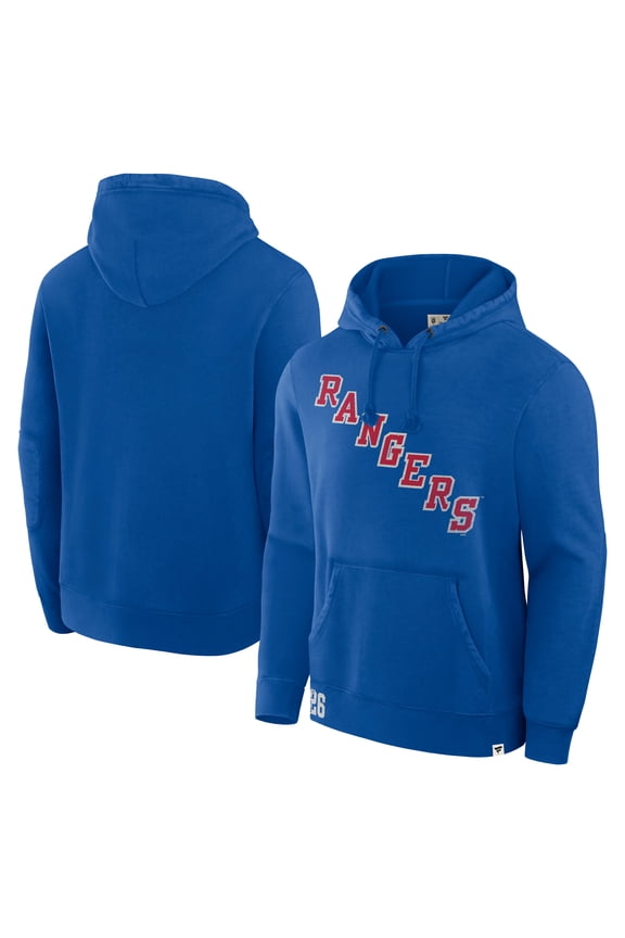Men's Fanatics Blue New York Rangers Decades Collection Tradition Hoodie