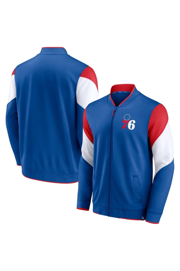Men's Fanatics Royal Philadelphia 76ers League Best Performance Full-Zip Jacket