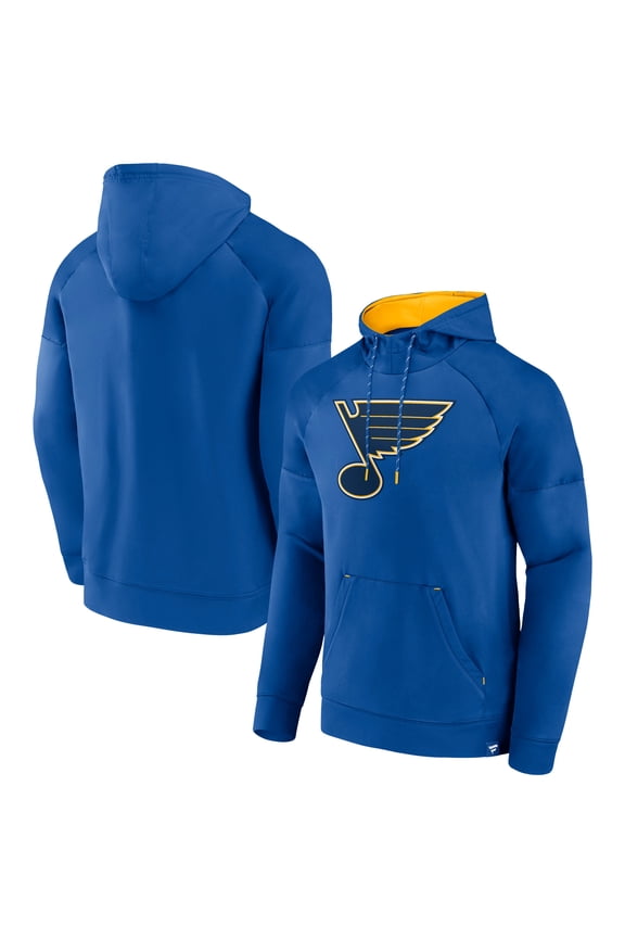 Men's Fanatics  Royal St. Louis Blues Iconic Defender Raglan Pullover Hoodie
