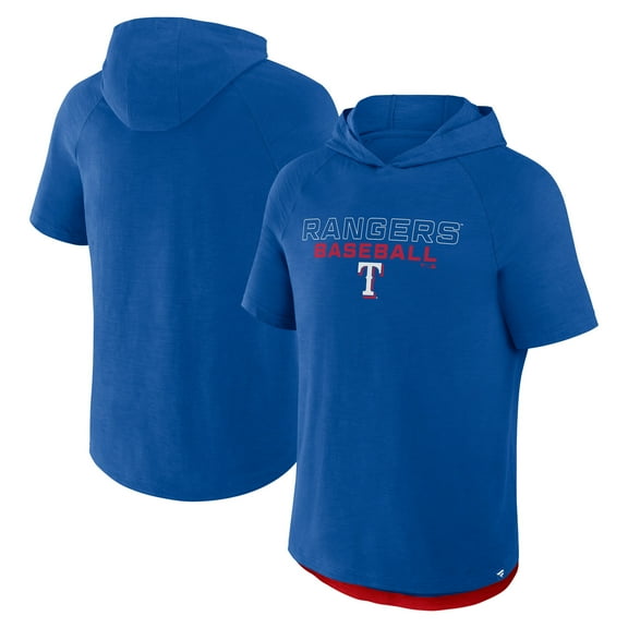 Men's Fanatics Royal Texas Rangers Clubhouse Optimal Play Raglan Hoodie T-Shirt