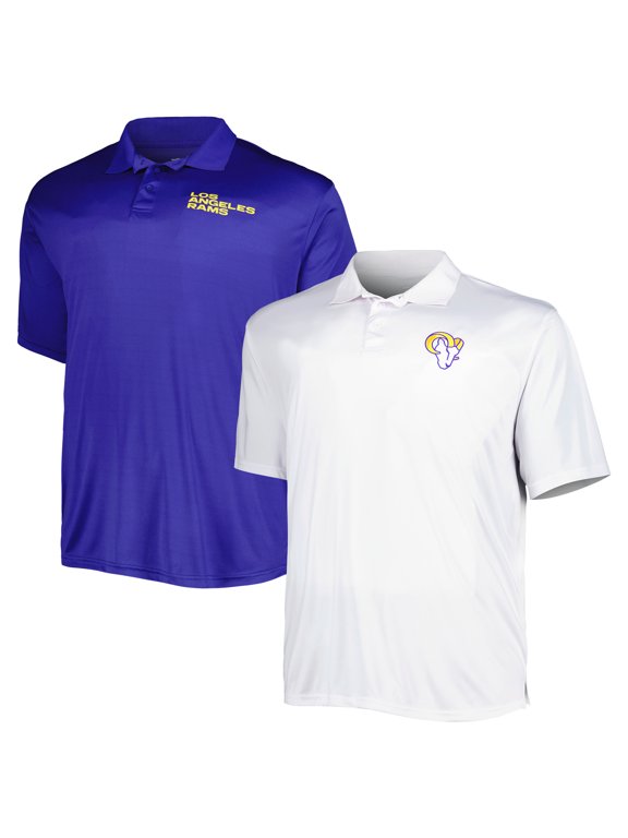 Men's Fanatics Royal/White Los Angeles Rams Solid Two-Pack Polo Set