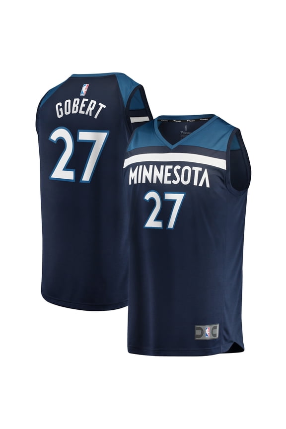 Men's Fanatics Rudy Gobert Navy Minnesota Timberwolves Fast Break Replica Jersey - Icon Edition
