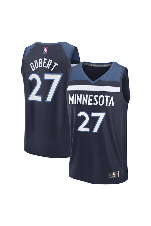 Men's Fanatics Rudy Gobert Navy Minnesota Timberwolves Fast Break Replica Player Jersey - Icon Edition