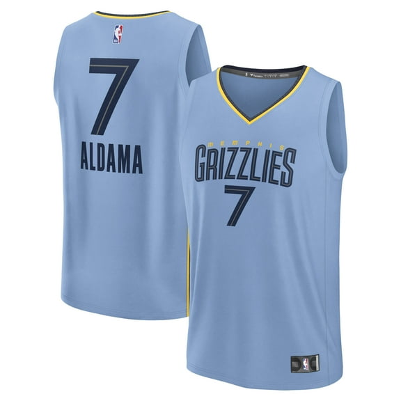 Men's Fanatics Santi Aldama Light Blue Memphis Grizzlies Fast Break Replica Player Jersey - Statement Edition