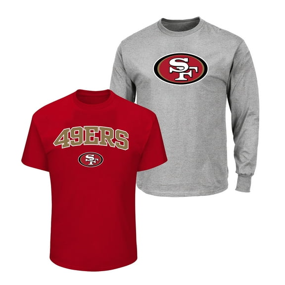 Men's Fanatics  Scarlet/Heather Gray San Francisco 49ers Big & Tall 2-Pack T-Shirt Set