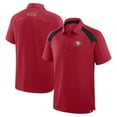 thumbnail image 1 of Men's Fanatics Scarlet San Francisco 49ers Back Around Raglan Polo, 1 of 3