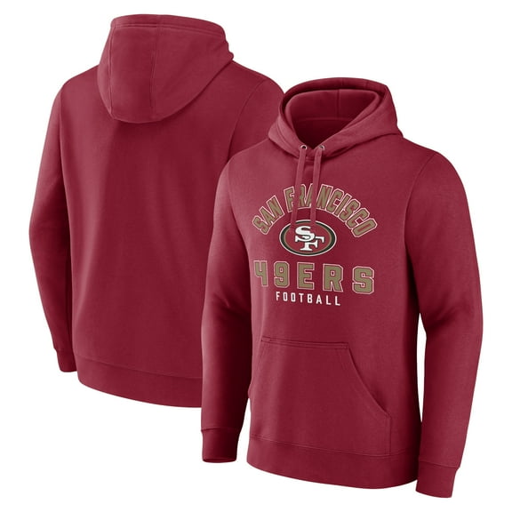 Men's Fanatics  Scarlet San Francisco 49ers Between the Pylons Pullover Hoodie