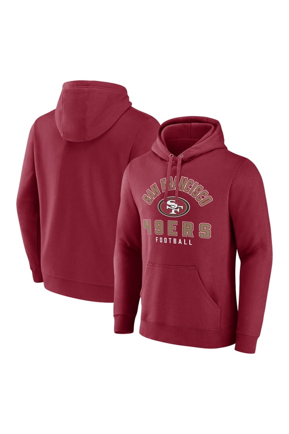 Men's Fanatics Scarlet San Francisco 49ers Between the Pylons Pullover Hoodie