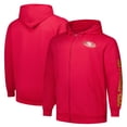 thumbnail image 1 of Men's Fanatics  Scarlet San Francisco 49ers Big & Tall Sleeve Hit Full-Zip Hoodie, 1 of 3