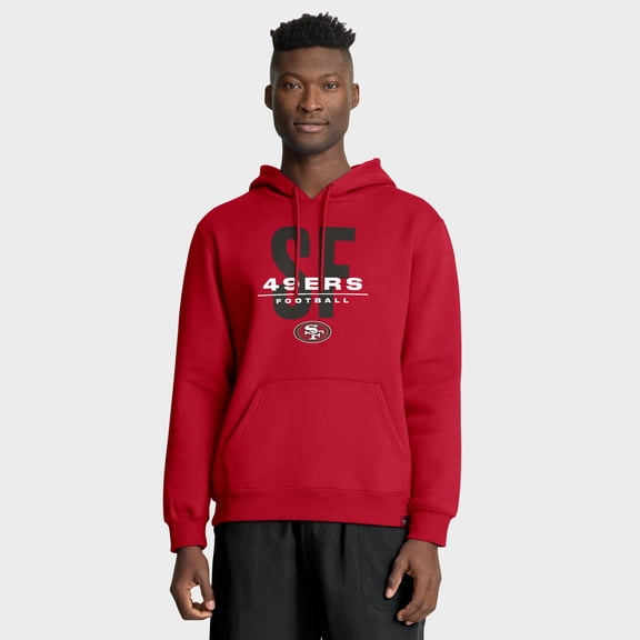 Men's Fanatics Scarlet San Francisco 49ers Right Tackle Legacy Pullover Hoodie