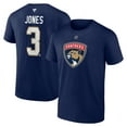 thumbnail image 1 of Men's Fanatics Seth Jones Navy Florida Panthers Authentic Stack Name & Number T-Shirt, 1 of 3
