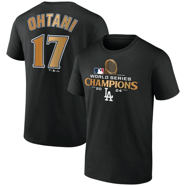 Men's Fanatics Shohei Ohtani Black Los Angeles Dodgers 2024 World