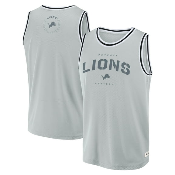 Men's Fanatics Silver Detroit Lions Elements Future Ground Jersey Tank Top