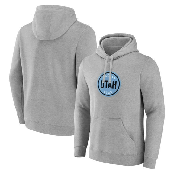Men's Fanatics Steel Utah Mammoth Draft Logo Pullover Hoodie