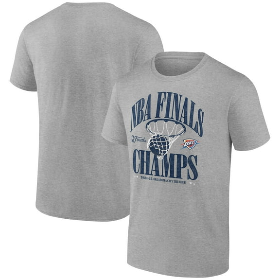 Men's Fanatics  Steel Oklahoma City Thunder 2025 NBA Finals Champions Fade Away Retro T-Shirt