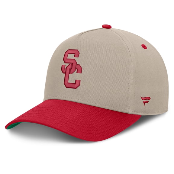 Men's Fanatics Stone/Cardinal USC Trojans Veteran Two-Tone Adjustable Hat