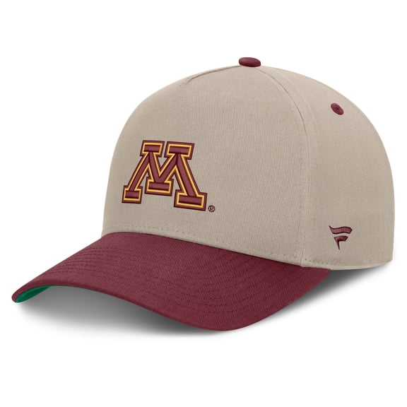 Men's Fanatics Stone/Maroon Minnesota Golden Gophers Veteran Two-Tone Adjustable Hat