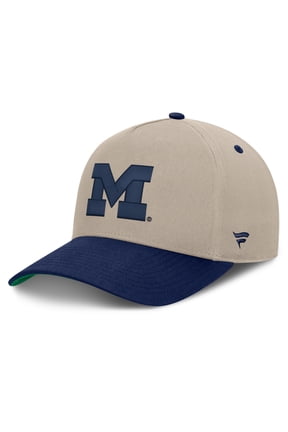 Men's Fanatics Stone/Navy Michigan Wolverines Veteran Two-Tone Adjustable Hat