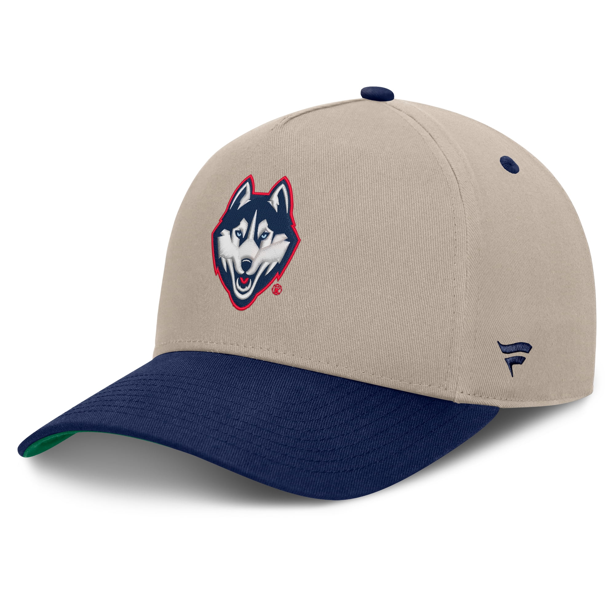 Men's Fanatics  Stone/Navy UConn Huskies Veteran Two-Tone Adjustable Hat