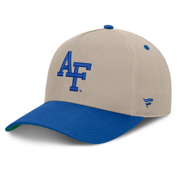Men's Fanatics Stone/Royal Air Force Falcons Veteran Two-Tone Adjustable Hat