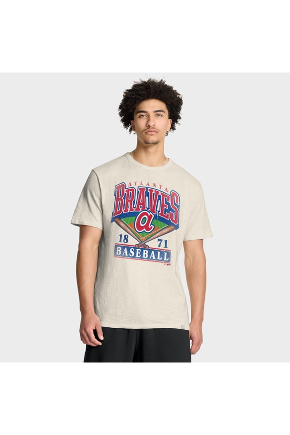 Men's Fanatics Tan Atlanta Braves Stadium Slub T-Shirt