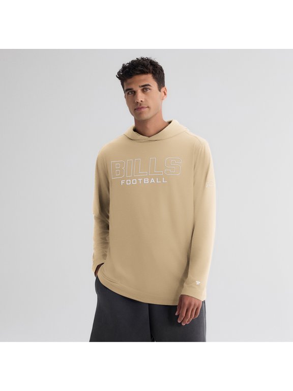 Men's Fanatics Tan Buffalo Bills Clutch Long Sleeve Hooded T-Shirt