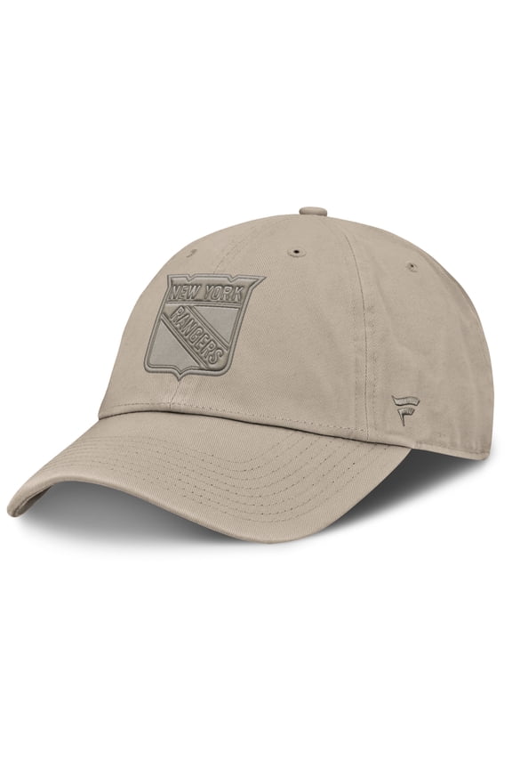 Men's Fanatics Tan New York Rangers Authentic Pro Road Adjustable Hat