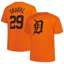 Men's Fanatics Tarik Skubal Orange Detroit Tigers Big & Tall Name & Number T-Shirt