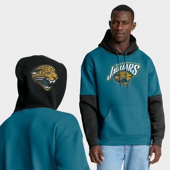 Men's Fanatics Teal Jacksonville Jaguars Helmet Retro Pullover Hoodie