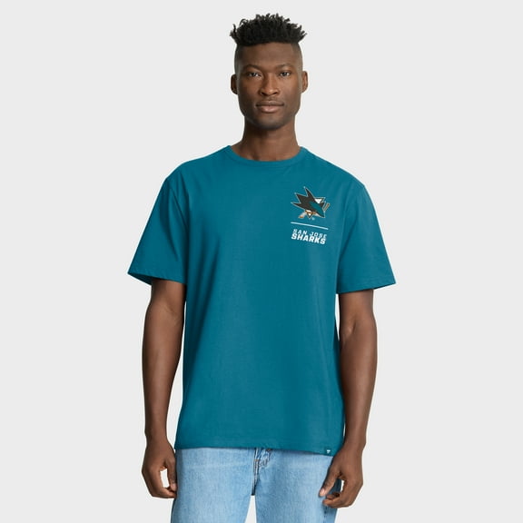 Men's Fanatics Teal San Jose Sharks Crash The Net Legacy T-Shirt