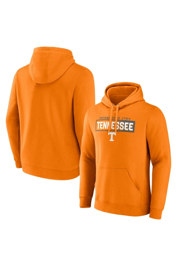 Men's Fanatics  Tennessee Orange Tennessee Volunteers Iconic Fleece Down The Field Pullover Hoodie