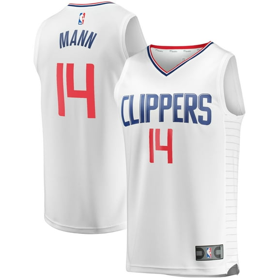 Men's Fanatics Terance Mann White LA Clippers Fast Break Replica Player Jersey - Association Edition