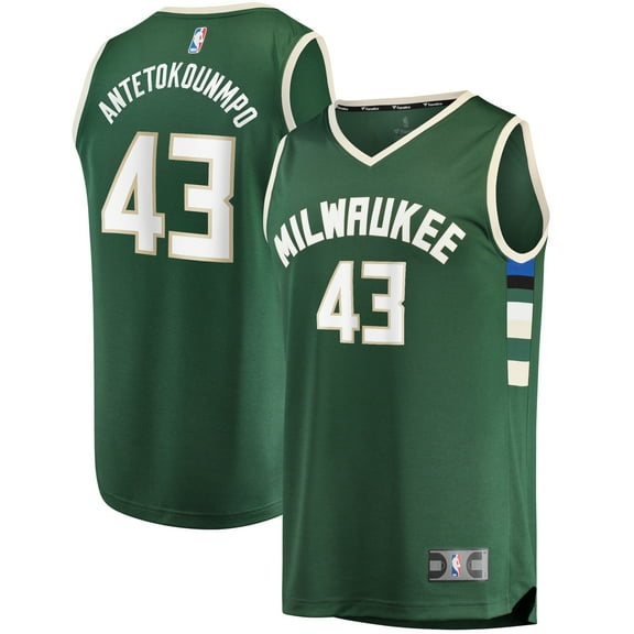 Men's Fanatics Thanasis Antetokounmpo Hunter Green Milwaukee Bucks Fast Break Replica Player Jersey - Icon Edition
