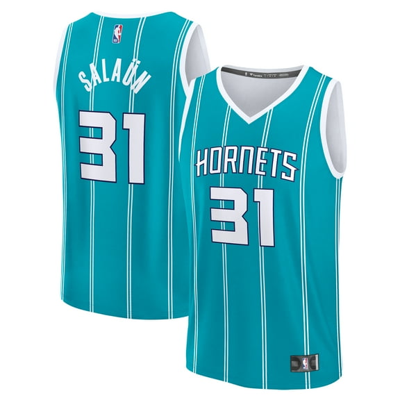 Men's Fanatics Tidjane Salaun Teal Charlotte Hornets 2024 NBA Draft Fast Break Player Jersey - Icon Edition