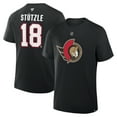 thumbnail image 1 of Men's Fanatics Tim Stutzle Black Ottawa Senators Authentic Stack Name & Number T-Shirt, 1 of 2