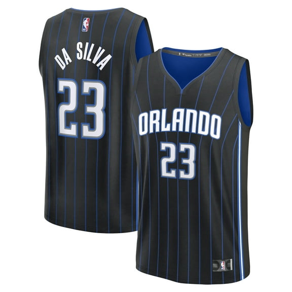 Men's Fanatics Tristan da Silva Black Orlando Magic 2024 NBA Draft Fast Break Player Jersey - Icon Edition